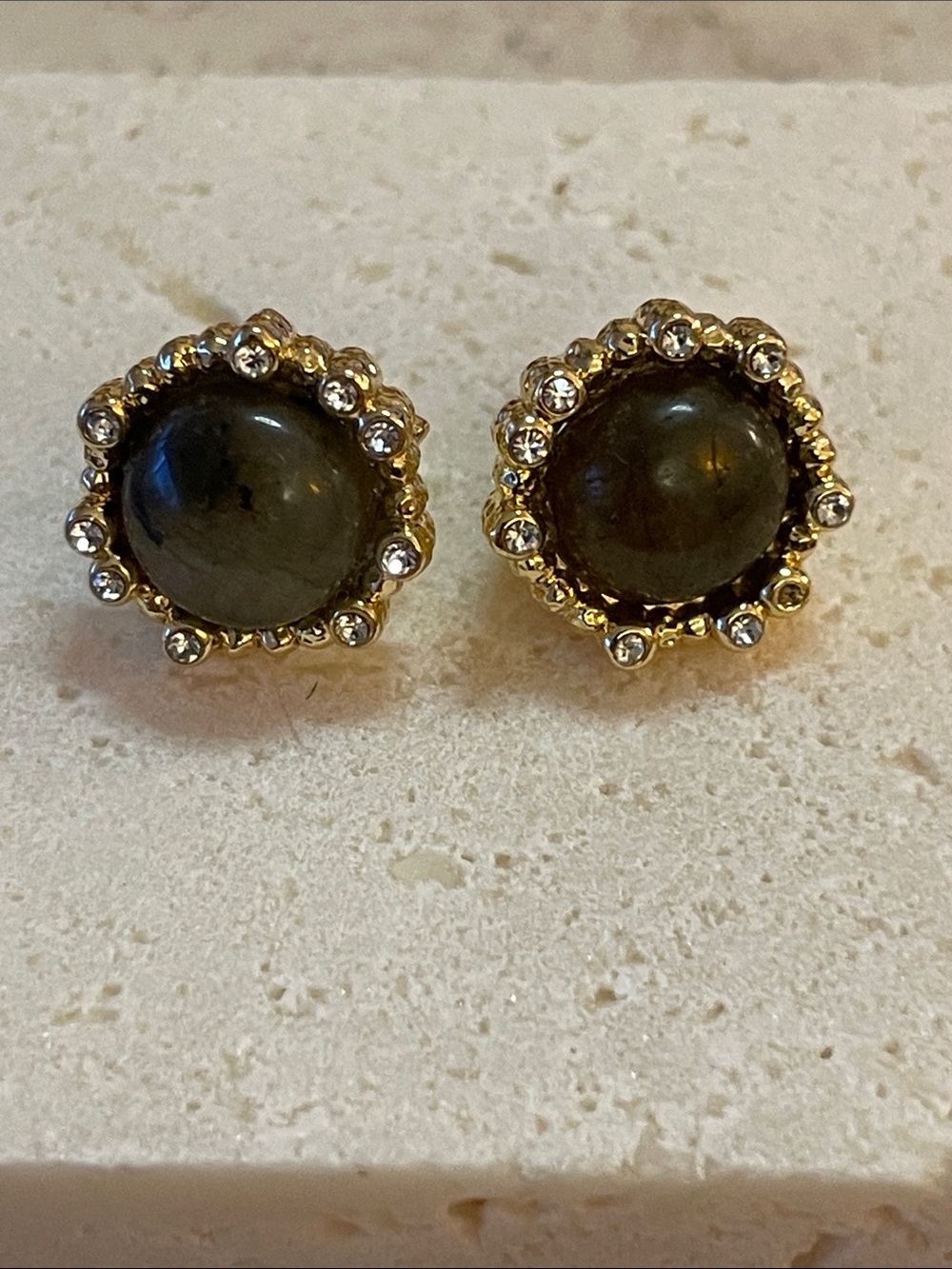 Alexis Bittar Labradorite Crystal Halo Stud Earrings